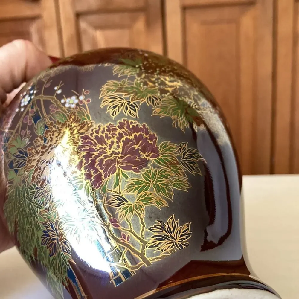 Vintage Handpainted Porcelain Ginger Jar Made in Japan
